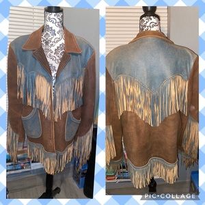 LARGE DOUBLE D RANCHWEAR Leather Fringe jacket